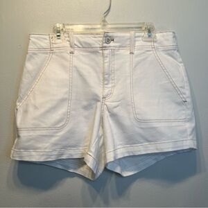 Spartina 449 Womens Denim White Shorts Size 10 Island Coastal Preppy Inseam 4.5"
